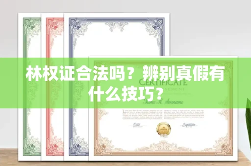 全国林权证合法吗?辨别真假有什么技巧?