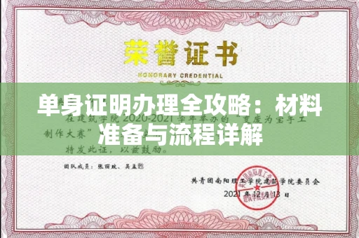 全国单身证明办理全攻略:材料准备与流程详解